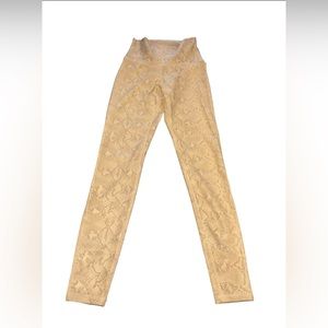 Electric Yoga Python Leggings  - Nude / Gold